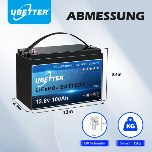12V 100Ah Lithium Ion deep cycle battery 3